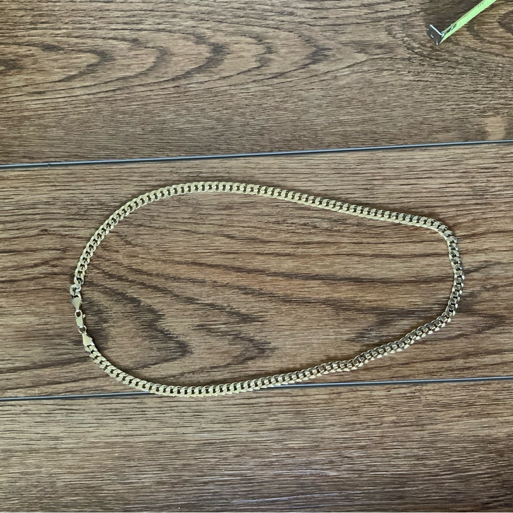 Gold Tone Yellow Gold Plated  Chain Necklace 24 inches. - Picture 5 of 6